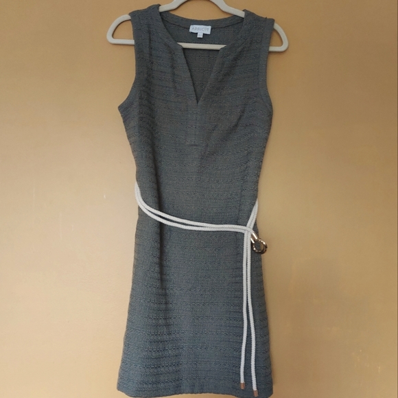 Apricot V Neck Rope Tie Tweed Tunic or dress - Picture 4 of 8